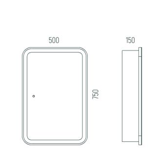 Зеркало-шкаф Corozo Алабама SD-00001389 50х75